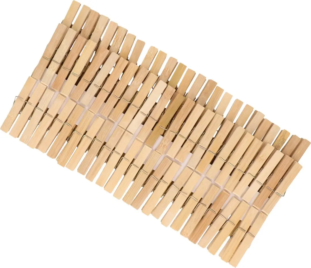 Excellent Houseware Wasknijpers Bamboe - 300 Stuks