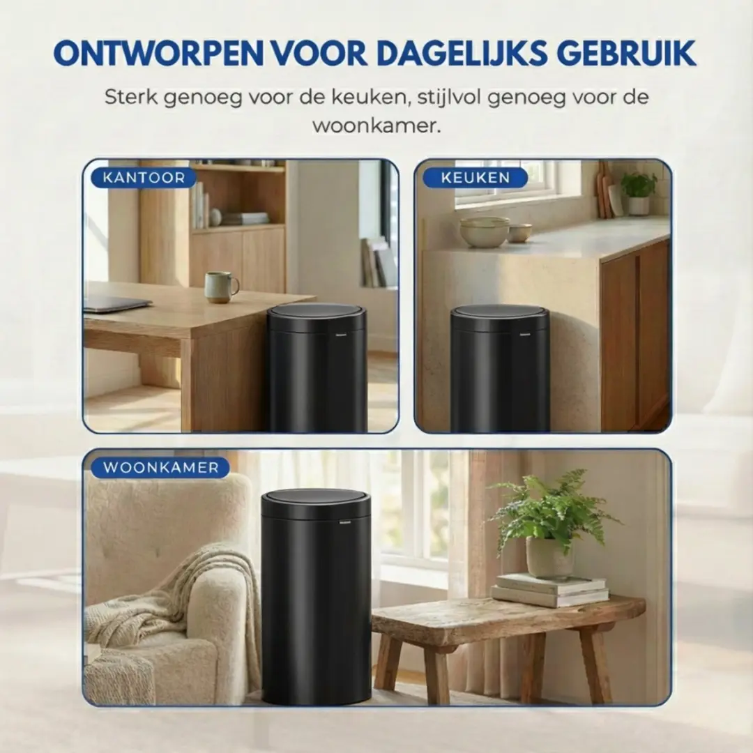Simple Vuilniszakken 23/30L - 120 Stuks (6x20) - Wit/Zwart