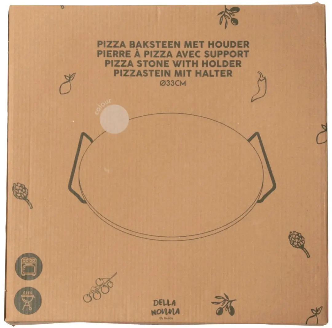 Gusta Della Nonna Pizzasteen Ø33cm - Beige