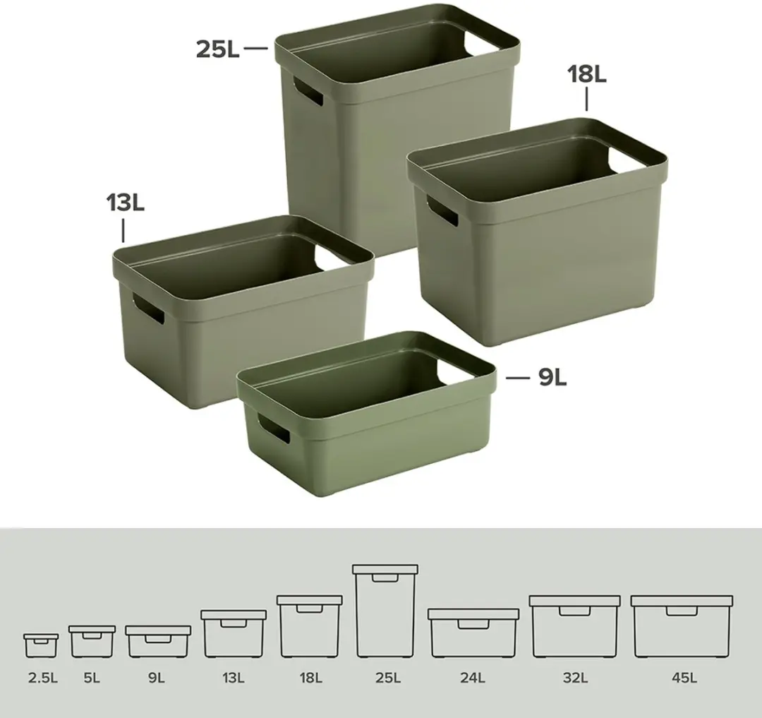 Sunware Sigma Home Opbergbox 13L - Donkergroen - afbeelding 6 van 6