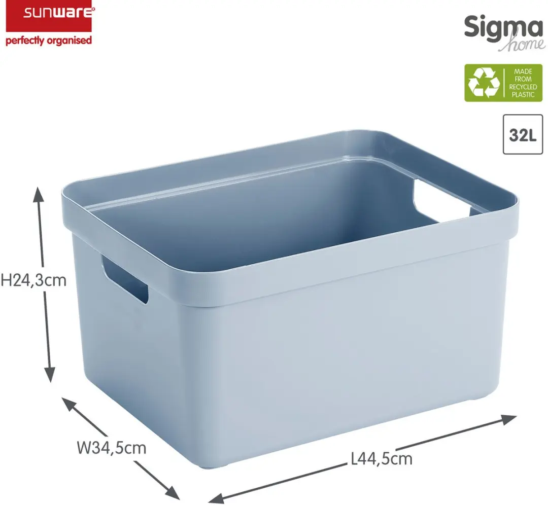 Sunware Sigma Opbergbox 32L - Blauw/Grijs