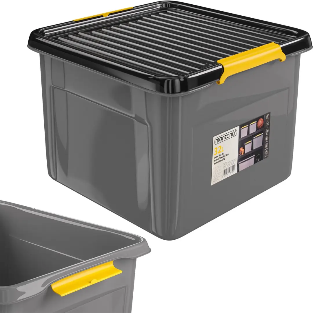 Monzana Opbergbox Set 4x32L Antraciet
