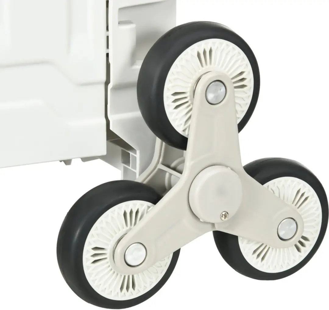 Homcom Einkaufstrolley 923-053V00 - 51L - Wit