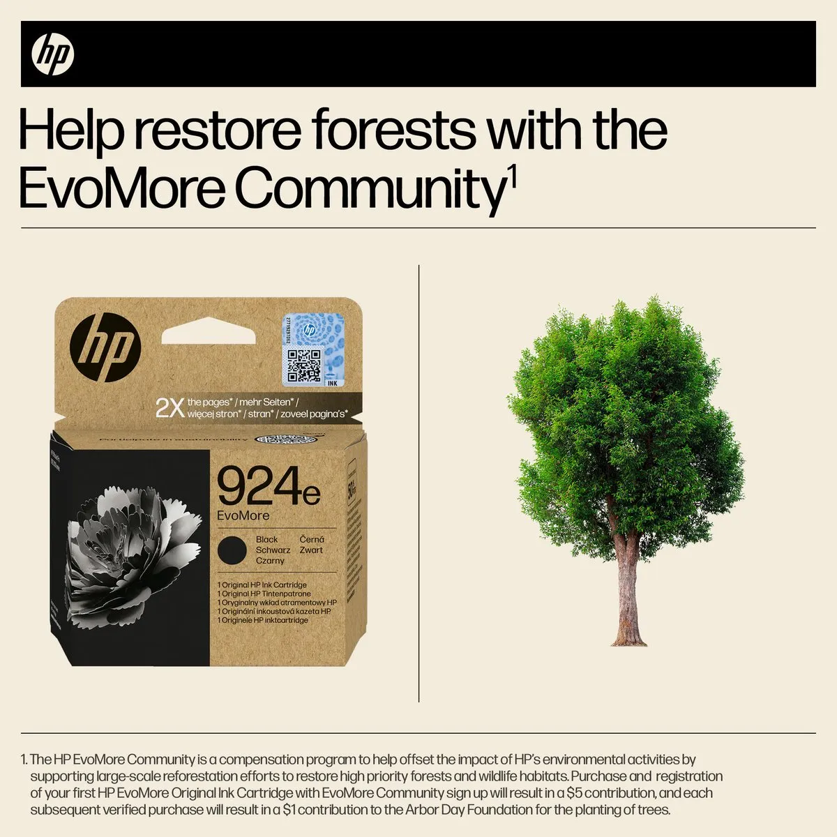 HP 924e EvoMore Inktcartridge Zwart - 4K0V0NE