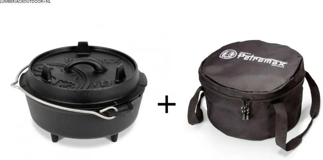 Petromax Dutch Oven set FT3 MET pootjes + Transporttas