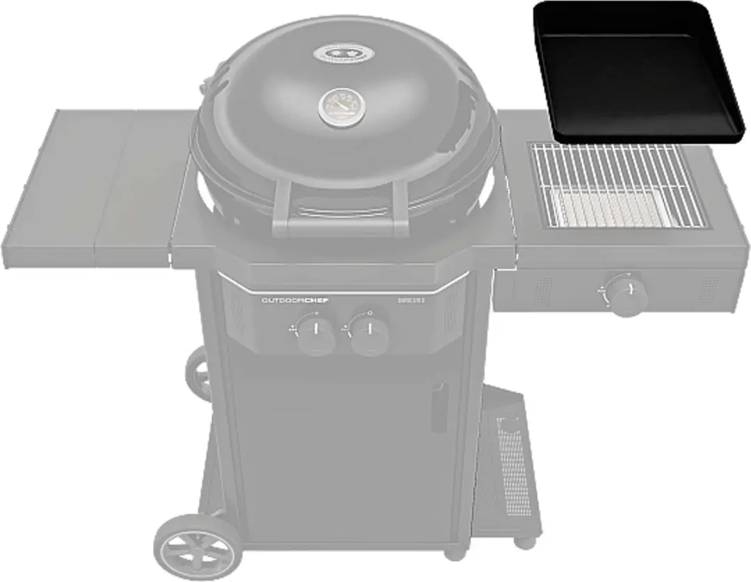 OutdoorChef Plancha Bakplaat 38,4 x 32cm - Zwart