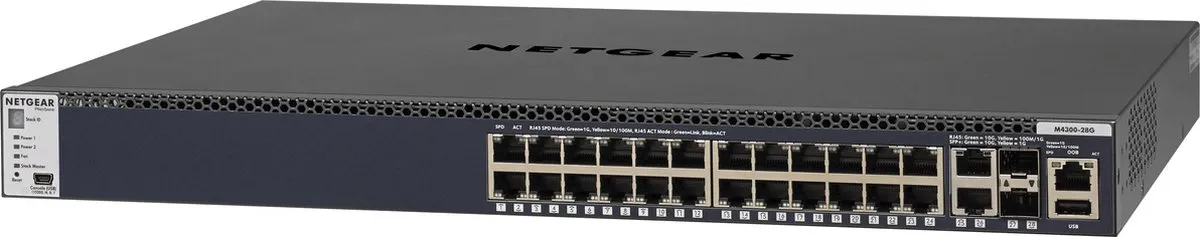Netgear M4300-28G Switch - 28 Poorten - 128 Gbps - Zwart