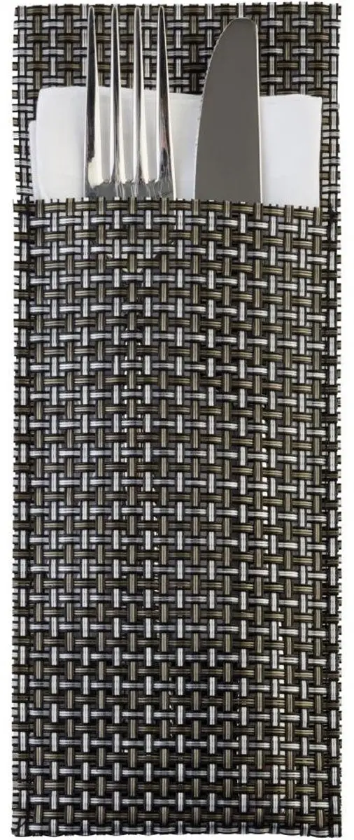 APS Bestekzak Servettenhouder 6-delig - 24x9cm - Grijs