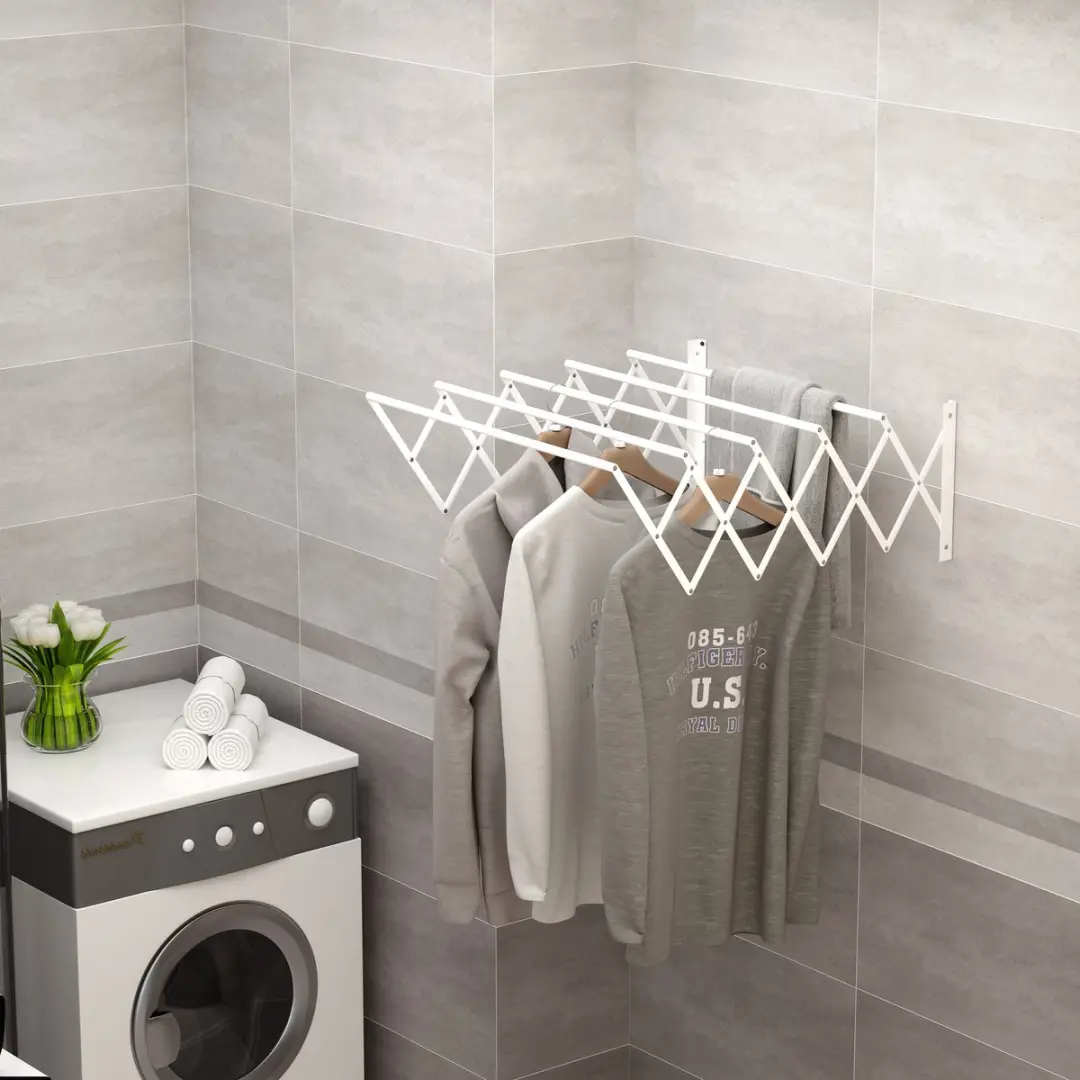 Homcom Wäscheständer 63,5L x 60B x 20H cm - Wit