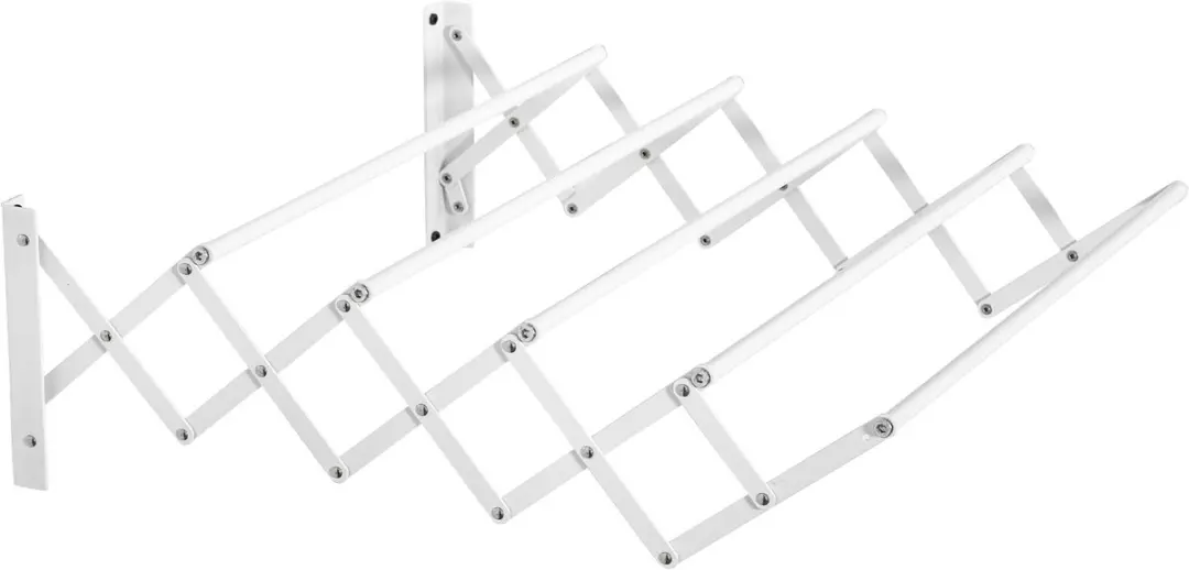 HOMCOM-Wäscheständer-Eisen-63,5L x 60B x 20H cm-Weiß