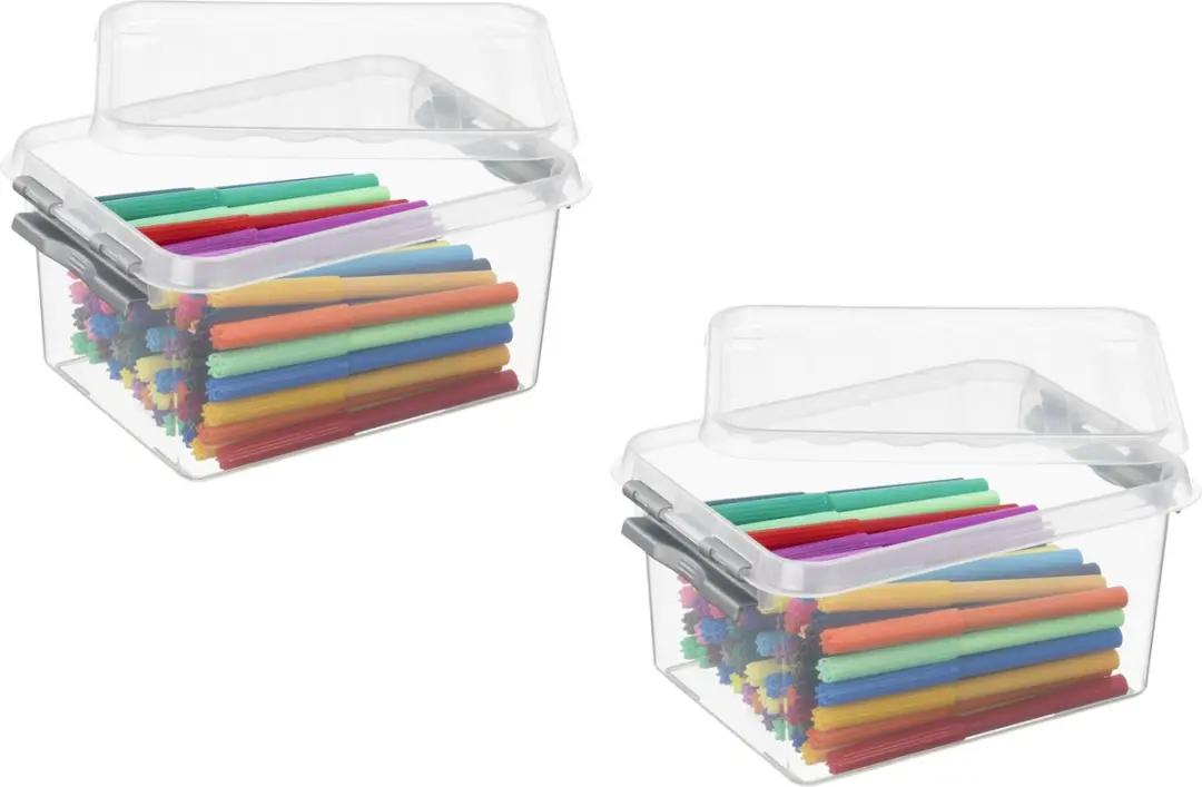 Sunware Q-Line Opbergbox 2L - 3 Stuks - Lichtgrijs