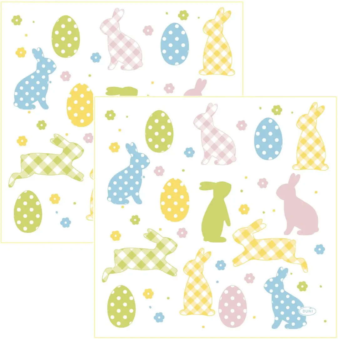 Duni Paas Servetten Bunnies and Eggs