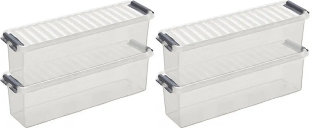 Sunware Q-Line Opbergbox 1.3L - 8 Stuks - Transparant