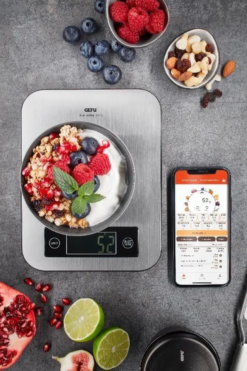 GEFU SCORE Keukenweegschaal Bluetooth - 0,01 kg