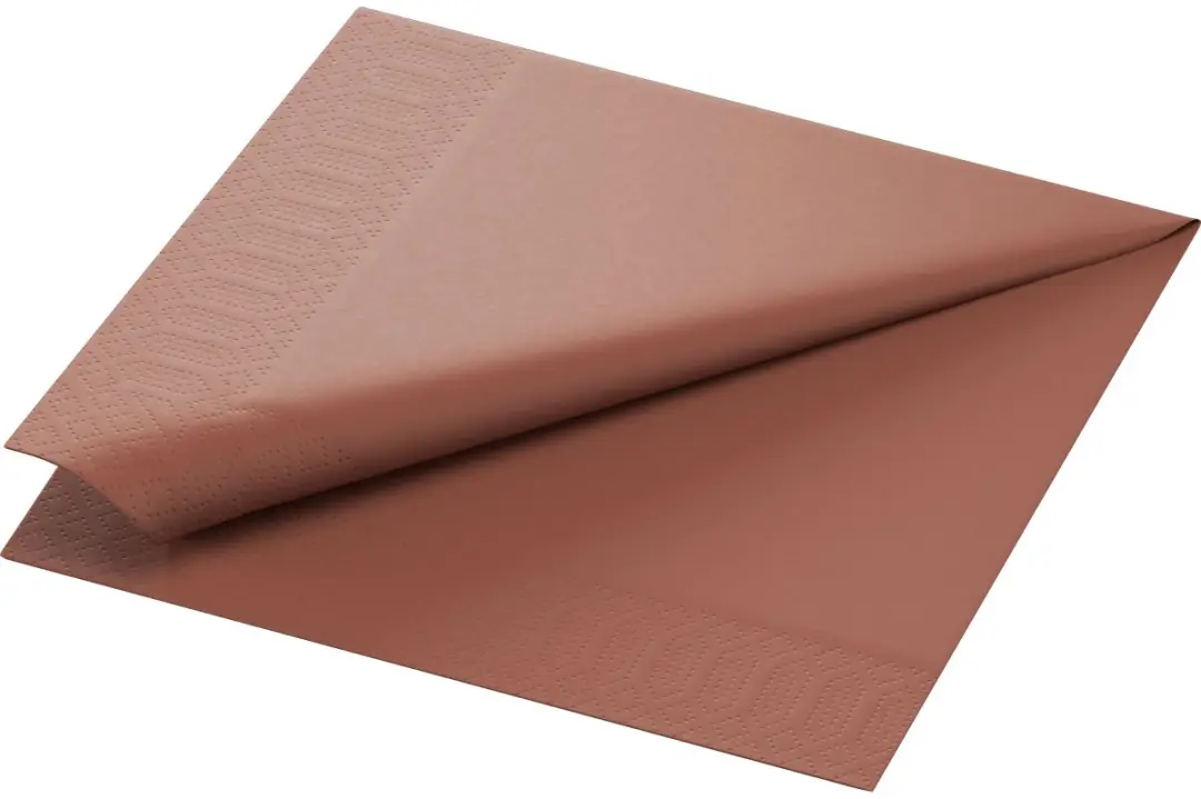 Duni Tissue Servet 40x40cm Bruin - 3-laags - 250 Stuks