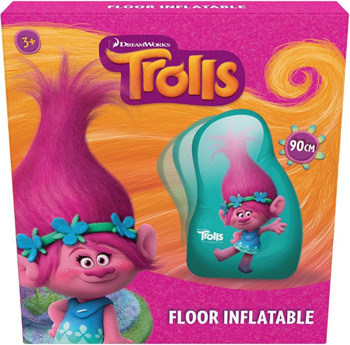 Trolls opblaasbaar - Trolls - floor inflatable - vloer opblaasbaar figuur - leuk voor in de tuin - 90cm