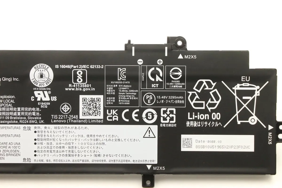 Lenovo 5B10W51864 Laptop Accu - afbeelding 2 van 4