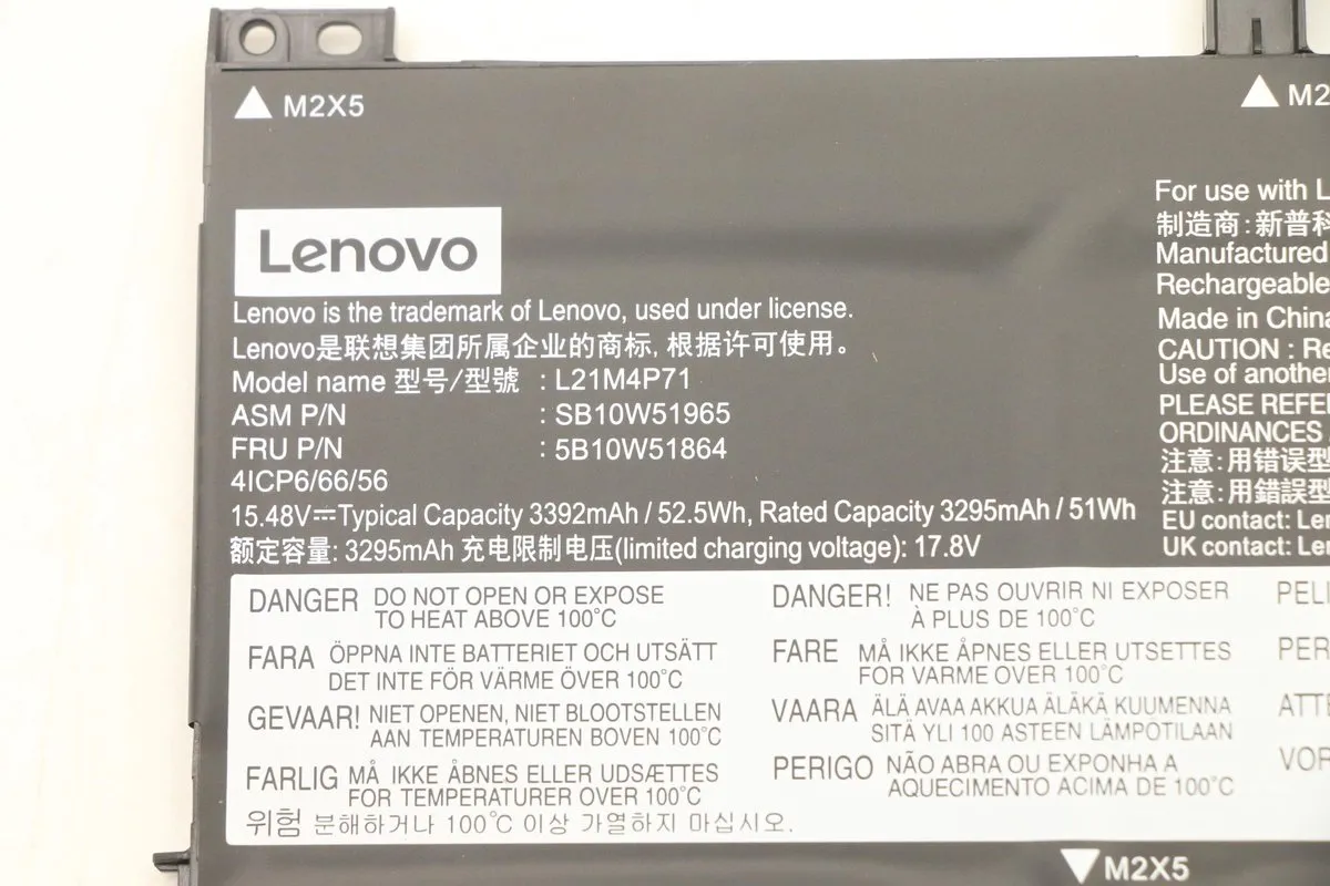 Lenovo 5B10W51864 Laptop Accu - afbeelding 3 van 4