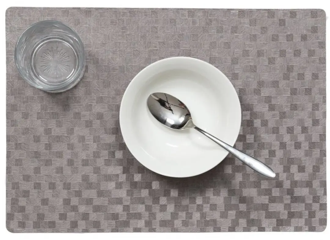 Wicotex Stones Tafel Placemats - 8 Stuks - 30x43cm - Grijs