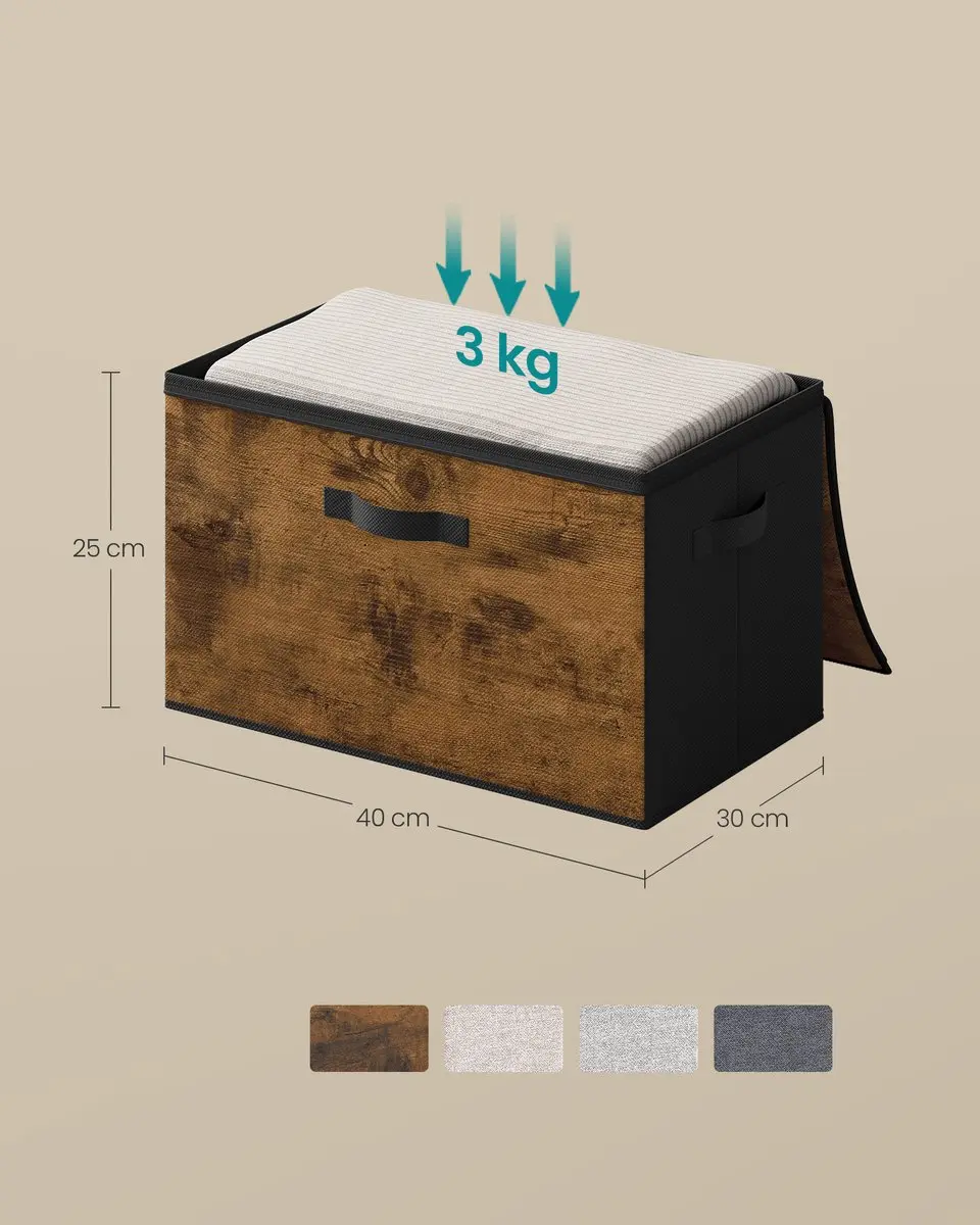 Songmics Opbergbox Vintagebruin - 6 Stuks 30L - afbeelding 6 van 6