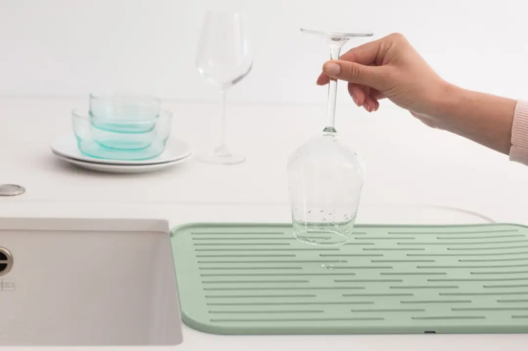 Brabantia SinkSide Afdruipmat Siliconen 44x32cm - Jade Green