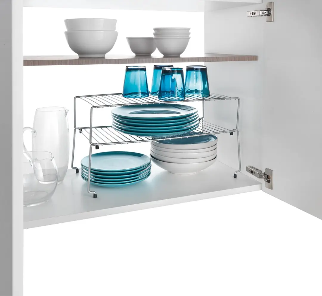 Metaltex Ruimtewinner Sky Keukenrek Set - 2 Stuks - 47x23x26cm - Zilvergrijs