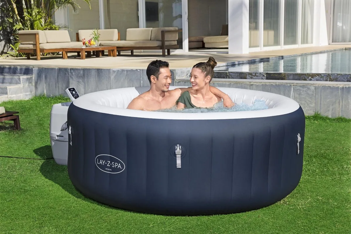 Bestway Lay-Z Spa Miami EnergySense STKY-00049252 Opblaasbare Spa - 120 Jets - 180cm - Blauw - afbeelding 2 van 6