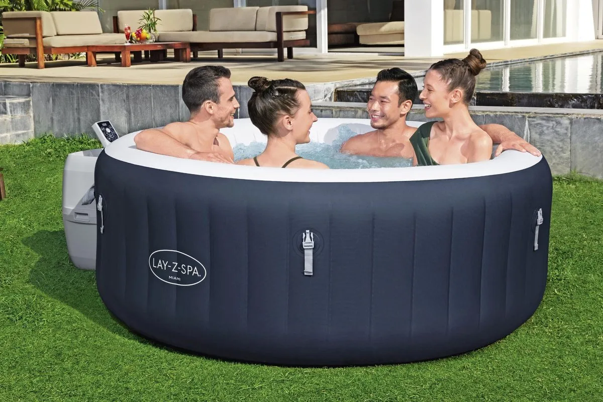 Bestway Lay-Z Spa Miami EnergySense STKY-00049252 Opblaasbare Spa - 120 Jets - 180cm - Blauw - afbeelding 6 van 6
