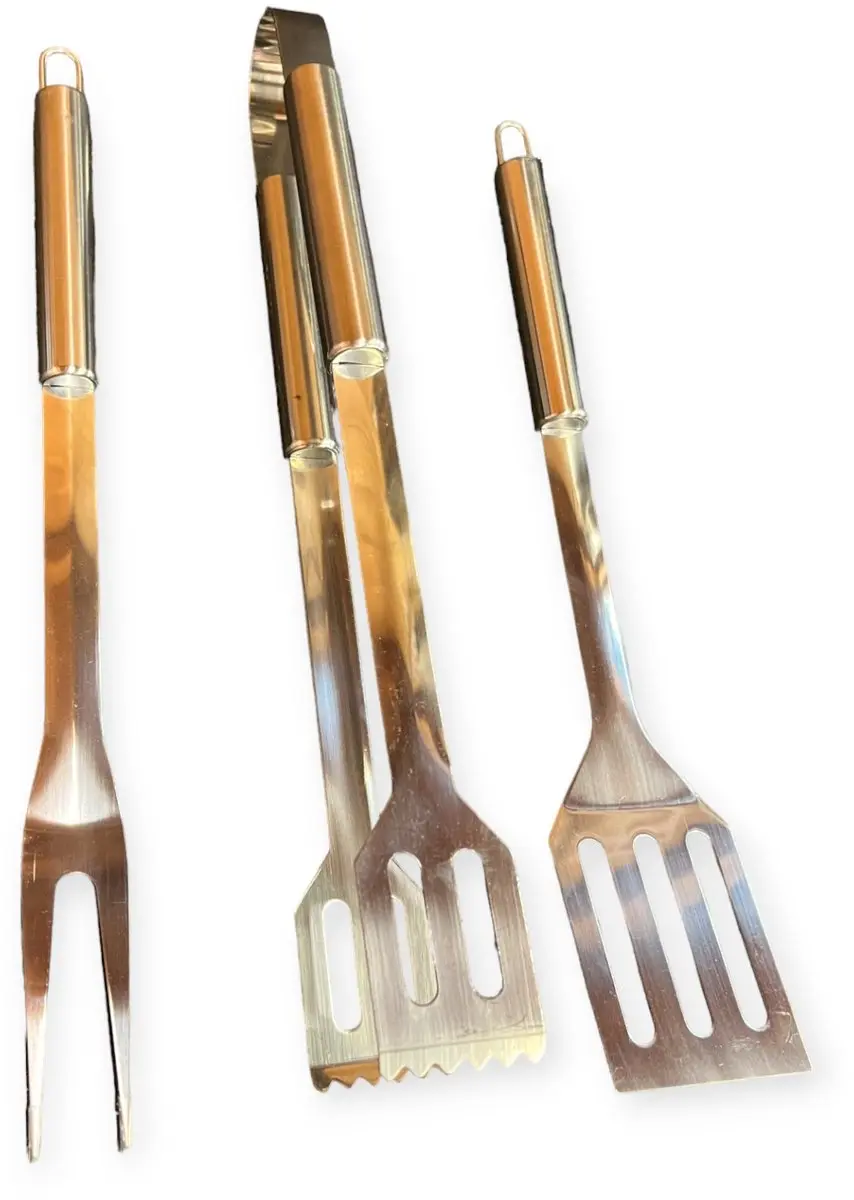 Alpina BBQ Gereedschapset 3-delig - RVS - Zilverkleurig