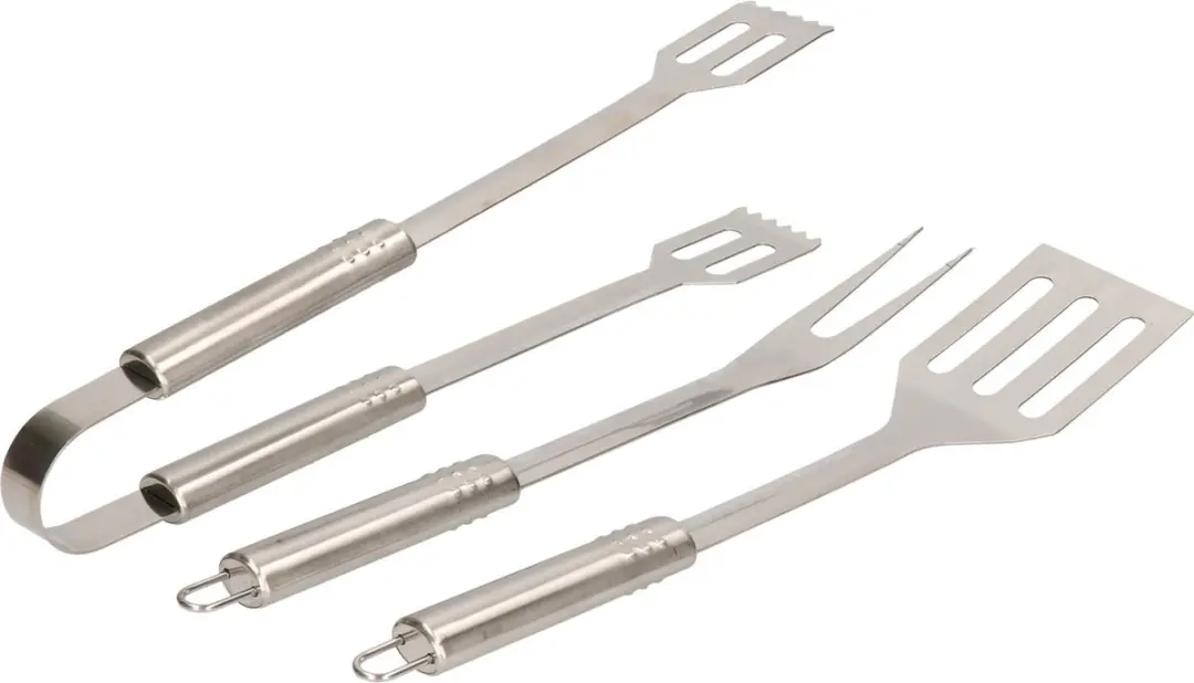 Alpina BBQ Gereedschapset 3-delig - RVS - Zilverkleurig