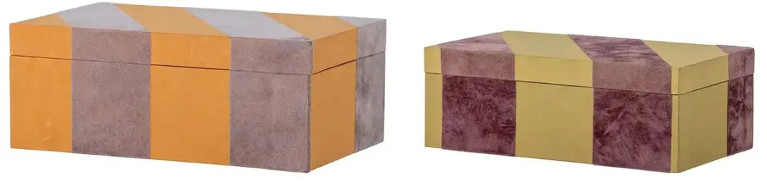 Bloomingville Opbergdoos Samira - 40L - Oranje - 2 Stuks