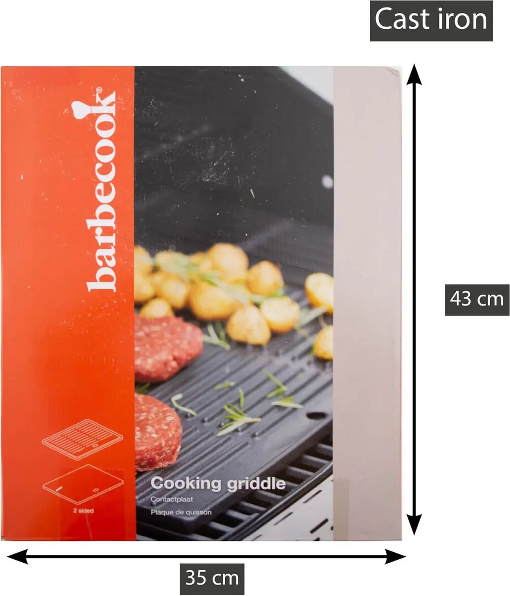 Barbecook Bakplaat 2232011000 - Gietijzer - 43x35cm