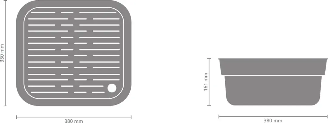 Brabantia SinkSide Afwasbak 20L - Light Grey Mint