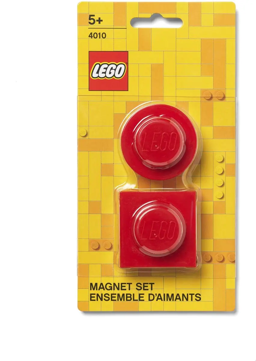 LEGO - Magneet Set van 2 Stuks - Kunststof - Rood