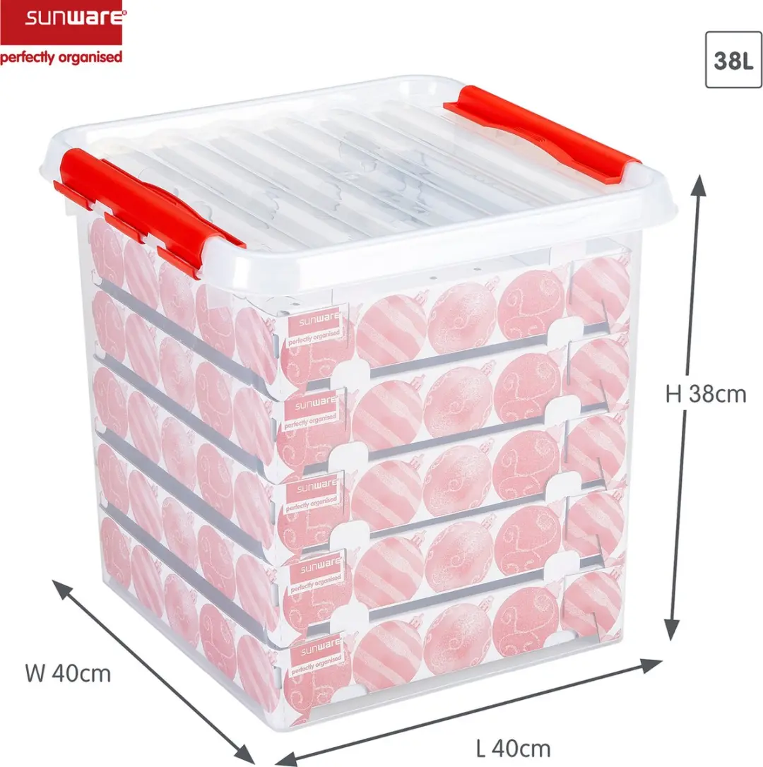 Sunware Q-line Kerstballen Opbergbox 38L - Set van 2