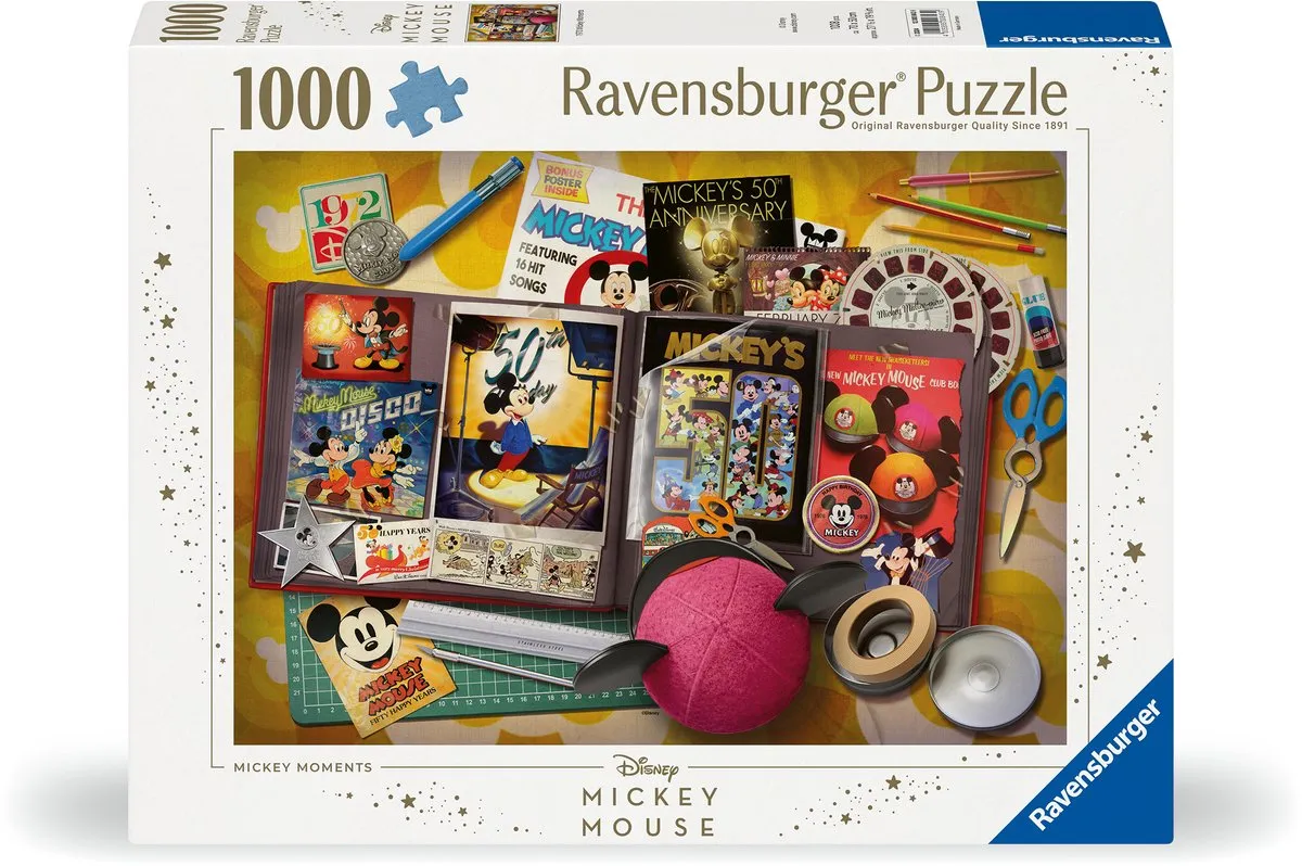 Ravensburger Micky Maus 1970 Puzzel 1000 Stuks - Multicolor - afbeelding 3 van 4