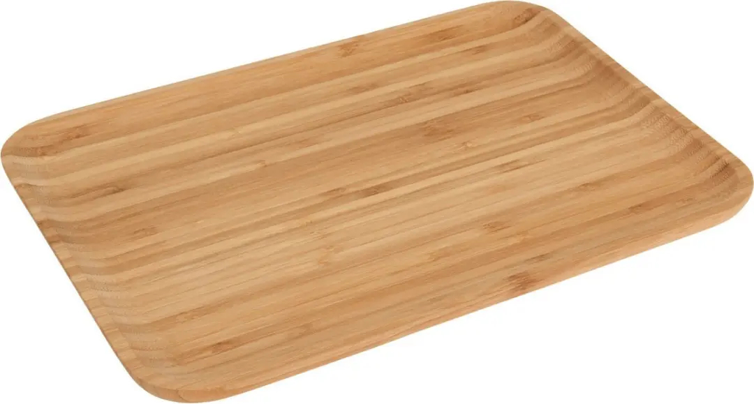 Excellent Houseware Keuken Serveer Dienblad Bamboe 33x23cm - Lichtbruin