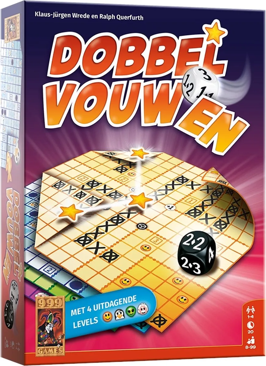 999 Games Dobbel Vouwen - Dobbelspel 999-DOB01 - Multikleur
