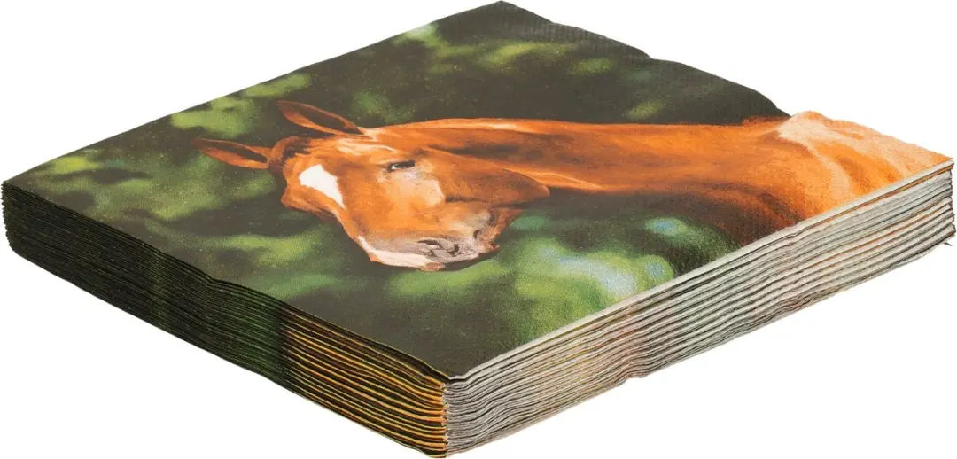 Esschert Design Paardenpapieren Servetten 60 Stuks - 33x33cm - Bruin