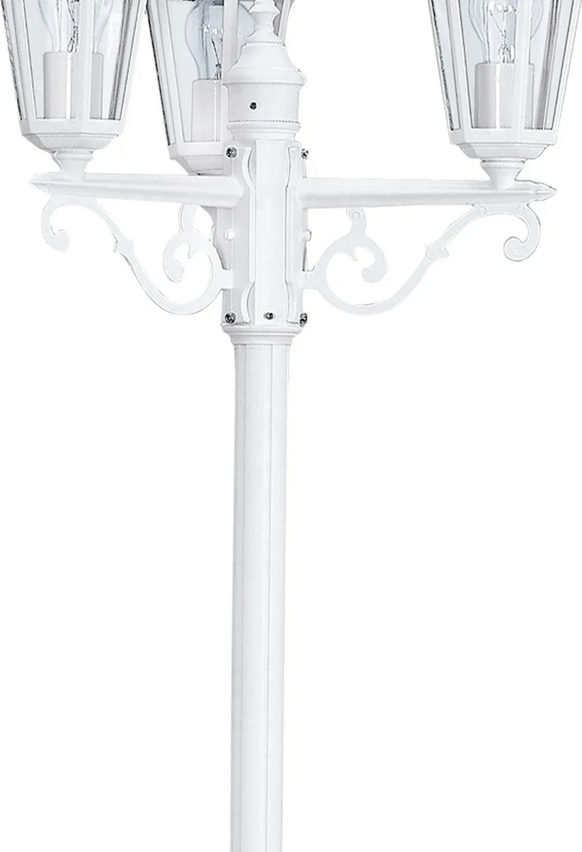 Eglo Laterna 5 Buitenverlichting Tuinpaal - 3 Lichtpunten Wit