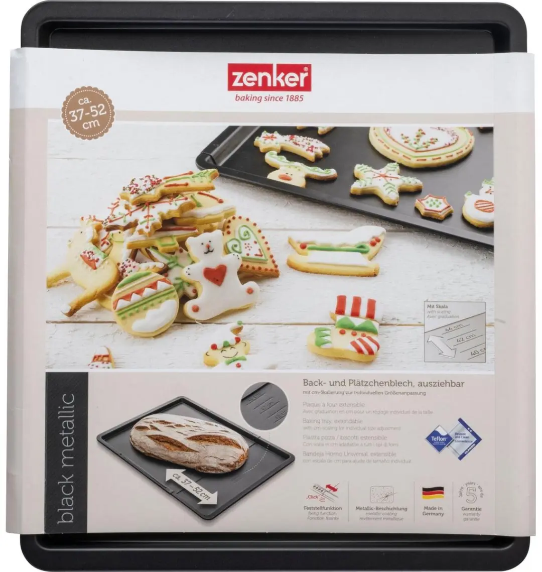 Zenker 9987550 Koekjesvormset - Uitschuifbaar - 10 Vormpjes - Zwart/Roestvrij staal - afbeelding 4 van 6