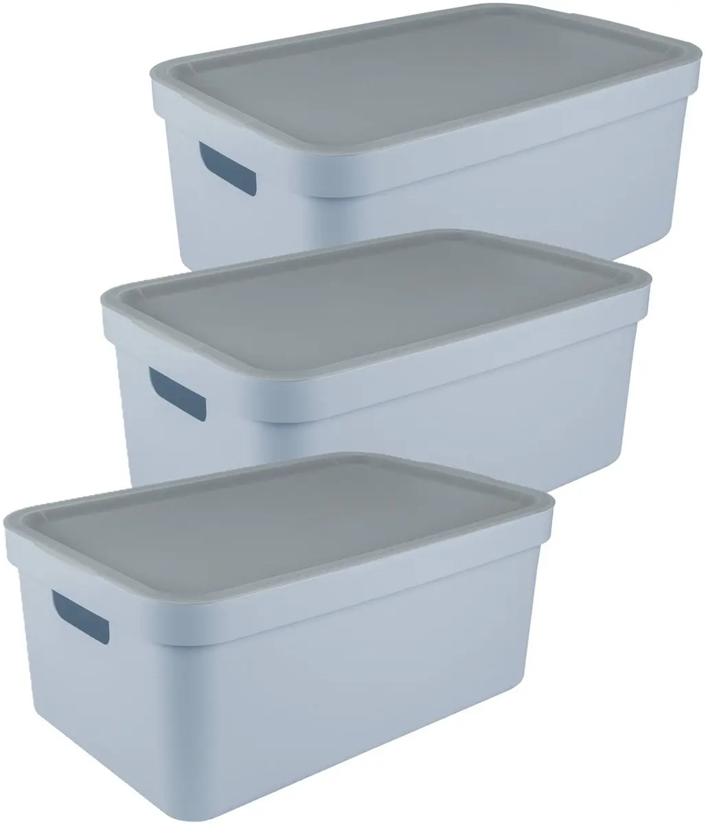 Sunware Sigma Home Opbergbox 45L - 3 Stuks - Lichtblauw