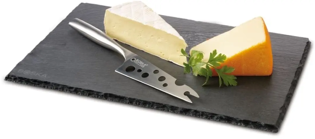 Boska Kaasset Leisteen L - Kaasplank 33cm - Zwart/Zilver