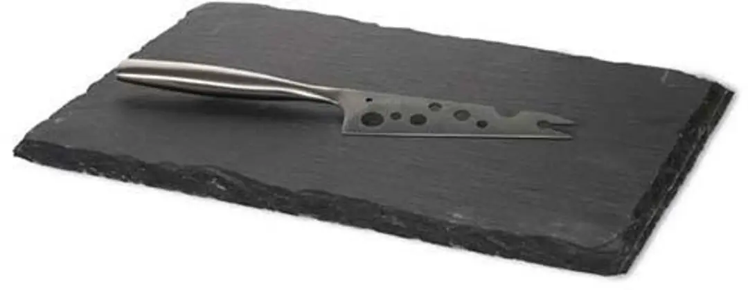 Boska Kaasset Leisteen L - Kaasplank 33cm - Zwart/Zilver
