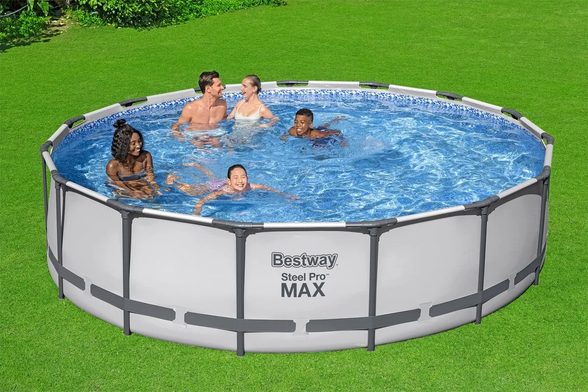 Bestway Steel Pro MAX Bovengronds Zwembad 457cm x 107cm - Grijs
