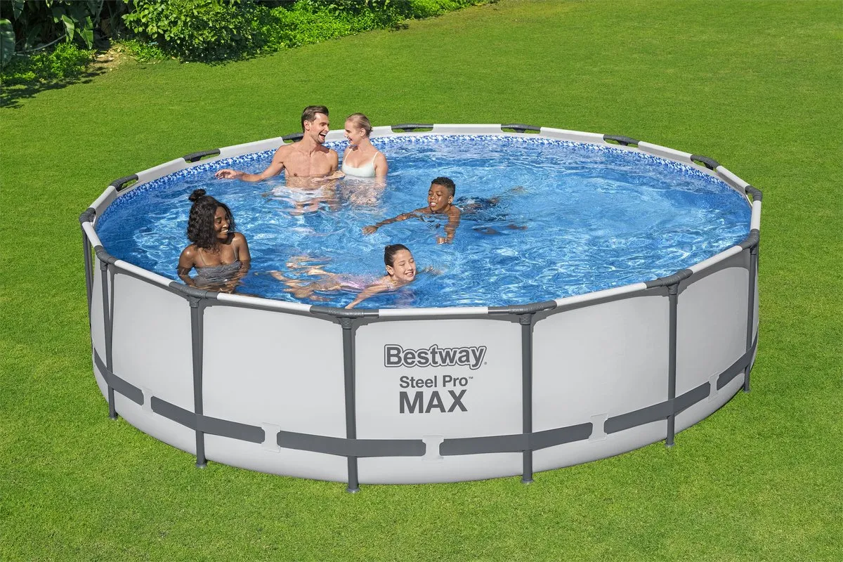 Bestway Steel Pro MAX Bovengronds Zwembad 457cm x 107cm - Grijs