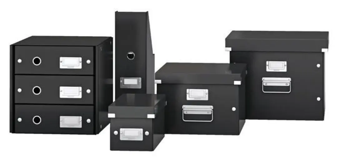 Leitz WOW Click & Store Opbergdoos CD - 14.3x35.2cm - Zwart - afbeelding 6 van 6