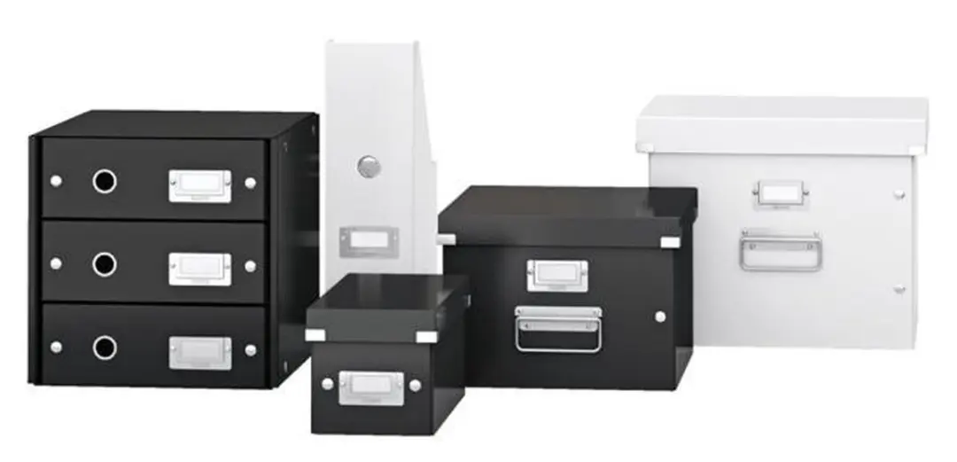 Leitz WOW Click & Store Opbergdoos CD - 14.3x35.2cm - Zwart