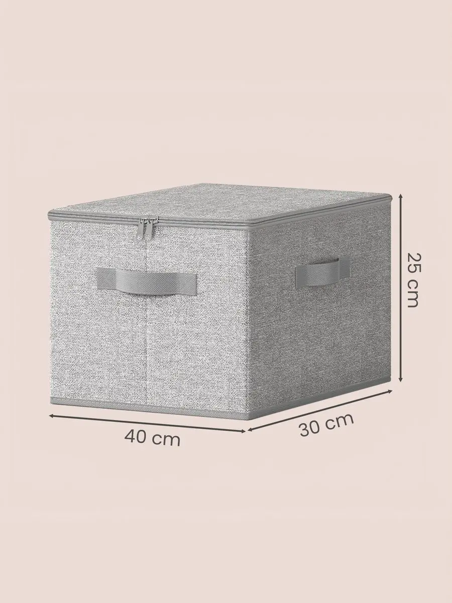 Songmics Opbergbox 6-delig Duifgrijs - 30L - afbeelding 6 van 6