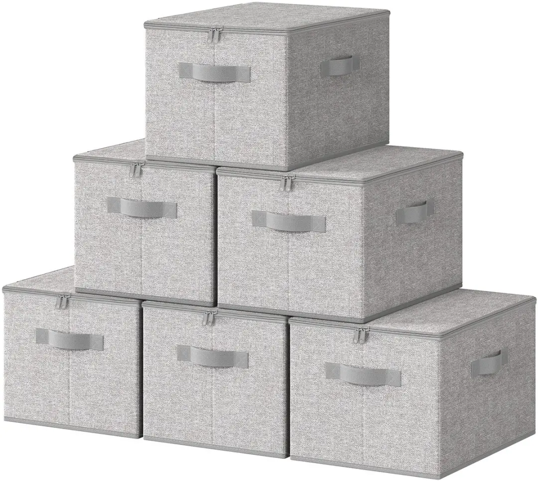Songmics Opbergbox 6-delig Duifgrijs